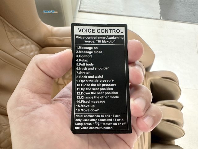 MAKOTO SUPERIOR Voice Command Instructions Sticker